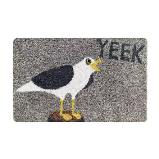 Feblilac Grey Gull Bathroom Mat, Cute Mat Tufting Bath Mat, Water Absorbent Non-Slip Area Bath Mat for Home Decor