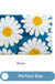 Feblilac Bright Blue Daisy Tufted Bath Mat