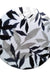 Feblilac Black and White Leaves Round Tufted Bath Mat