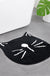 Simple Cats Bath Mat, Grey White Black