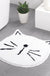 Simple Cats Bath Mat, Grey White Black