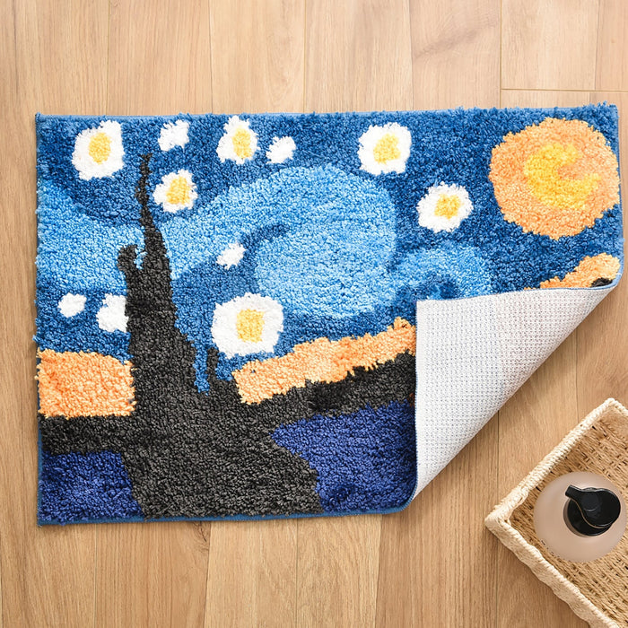 Starry Night Bath Mat, Van Gogh Home Decor