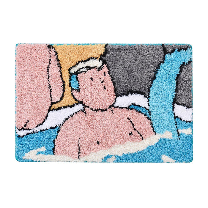 Feblilac Shower boy Japanese Style Bathroom Mat 40x60cm