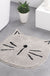 Simple Cats Bath Mat, Grey White Black