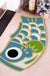 Blue Yellow and Green Koi Fish PVC Entrance Door Mat