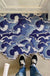 Feblilac Japanese Blue Wave Entrance Door Mat, Ukiyoe Art Doorway PVC Rug