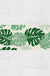 Feblilac Green Monstera Leaves Runner Mat, Tufted Mat for Bedroom or Bathroom