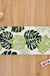 Feblilac Green Monstera Leaves Runner Mat, Tufted Mat for Bedroom or Bathroom