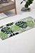 Feblilac Green Monstera Leaves Runner Mat, Tufted Mat for Bedroom or Bathroom