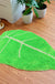 Cute Soft Green Leaf Bathroom Rug