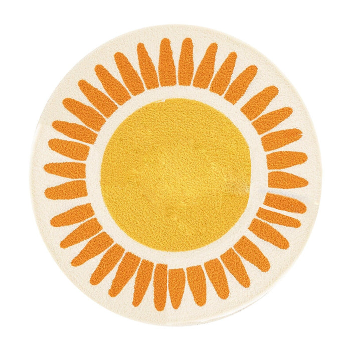 Feblilac Cute Sunshine Bathroom Mat, U-Shape Toilet Bath Mat