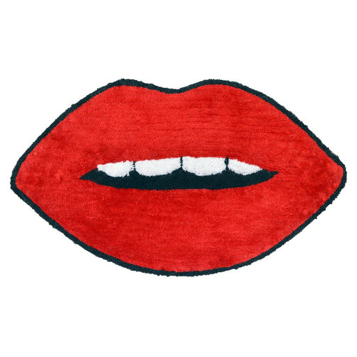 Red Lips Tufted Bath Mat, Sexy Rug for Bathroom