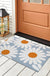 White Daisy Entrance Door Mat