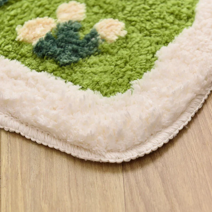 Lovely Country Style Flowers Semicircle Bath Mat 50x80cm, 19.7"x31.5" Clearance Sale