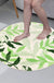 Feblilac Round Green Leaves Tufted Bath Mat Mom‘s Day Gift