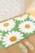 Feblilac Cute Green Daisy Bath Mat