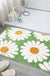 Feblilac Cute Green Daisy Bath Mat