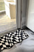 Feblilac Minimalism Wavy Checkered Tufted Bath Mat