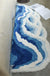 Feblilac Blue Ocean Wave Bedroom Rug Long Runner