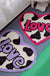 Feblilac Heart Shaped Cute Cow Love Tufted Bath Mat