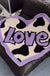 Feblilac Heart Shaped Cute Cow Love Tufted Bath Mat