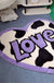 Feblilac Heart Shaped Cute Cow Love Tufted Bath Mat