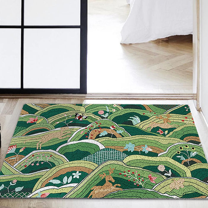 Green Field Entrance Door Mat