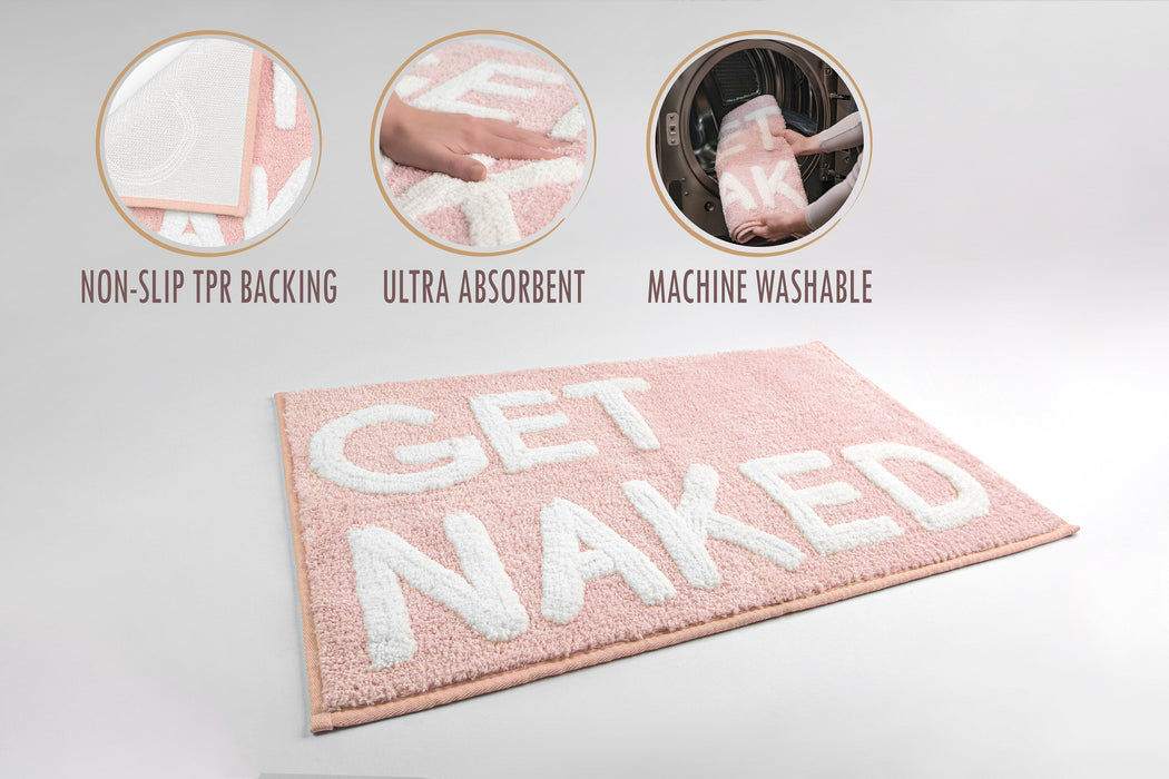 Feblilac Pink Get Naked Bath Mat 20"x31.5"