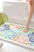 Flower Bath Mat, Colorful Floral Cute Bathroom Rug, Non-slip Mat Modern Home Decor