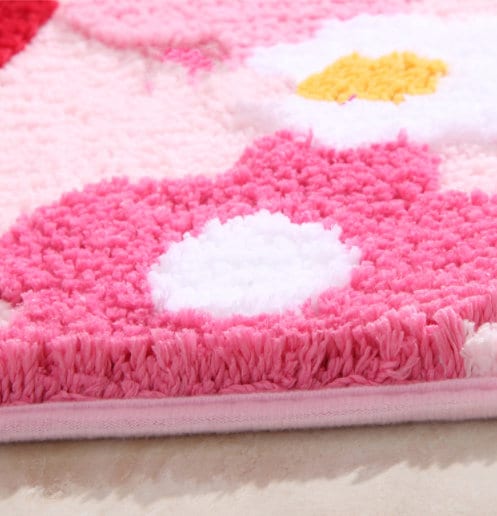 Cute Strawberry Bathroom Mat, Non-Slip Bath Mat, Rug for Kids