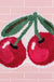 Cherry Absorbent Non-Slip Fluffy Bath Mat, Red Cherries Bath Rug