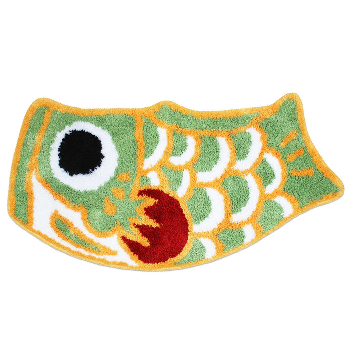 Feblilac Cute Green Koi Fish Bath Mat