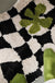 Tufted Checkered Rug, Irregular Shape Mats, Decorative, Soft, Fluffy &amp; Non Slip.