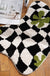 Tufted Checkered Rug, Irregular Shape Mats, Decorative, Soft, Fluffy &amp; Non Slip.