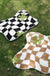 Tufted Checkered Rug, Irregular Shape Mats, Decorative, Soft, Fluffy &amp; Non Slip.