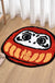 Japanese Red Daruma Bathroom Mat 60x60cm, 23.6"x23.6" Clearance Sale