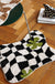 Tufted Checkered Rug, Irregular Shape Mats, Decorative, Soft, Fluffy &amp; Non Slip.