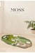 Natural Green Moss Series Abstract Rug, Small Area Rug