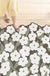 Feblilac White Flowers and Green Leaves PVC Coil Door Mat