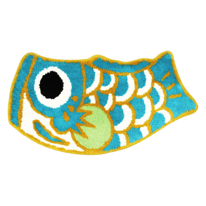 Cute Green Koi Fish Bath Mat