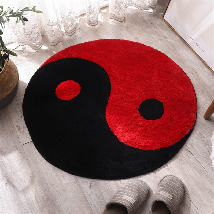 YIN YANG Rug, Yinyang Bedroom Area Rugs, Hand Tufted Handmade Rug, Yoga Meditation Decor, Aesthetic Carpet, Y2K Home Decor,Housewarming Gift