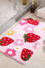 Strawberries Non Slip Bath Mat, Cute Bathroom Shower Mat, Kids Bedroom Mats, Aesthetic Doorstep Carpet, Kitchen Floor Mat, Home Dorm  Decor