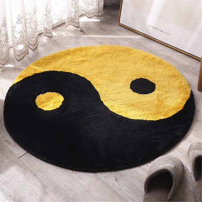 YIN YANG Rug, Yinyang Bedroom Area Rugs, Hand Tufted Handmade Rug, Yoga Meditation Decor, Aesthetic Carpet, Y2K Home Decor,Housewarming Gift