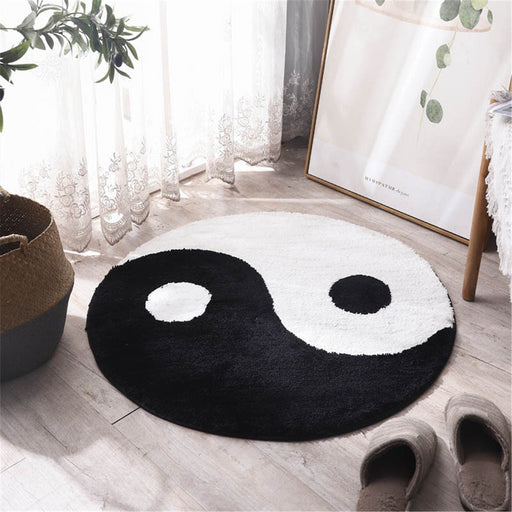 YIN YANG Rug, Yinyang Bedroom Area Rugs, Hand Tufted Handmade Rug, Yoga Meditation Decor, Aesthetic Carpet, Y2K Home Decor,Housewarming Gift