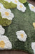 Daisy Green Grass Soft Tufted Fluffy Rug, Fairy Garden Moss Rug, 3D Floral Area Rug, Irregular Carpet, Aesthetic Rug, Washable Non-Slip Mat