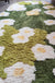 Daisy Green Grass Soft Tufted Fluffy Rug, Fairy Garden Moss Rug, 3D Floral Area Rug, Irregular Carpet, Aesthetic Rug, Washable Non-Slip Mat