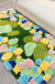 Floral Green Moss Area Rug for Bedroom Living Room, Blue Ocean Tufted Fluffy Irregular Carpet