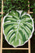 Feblilac Monstera Green Leaf Tufted Bath Mat