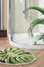 Feblilac Monstera Green Leaf Tufted Bath Mat