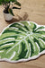 Feblilac Monstera Green Leaf Tufted Bath Mat